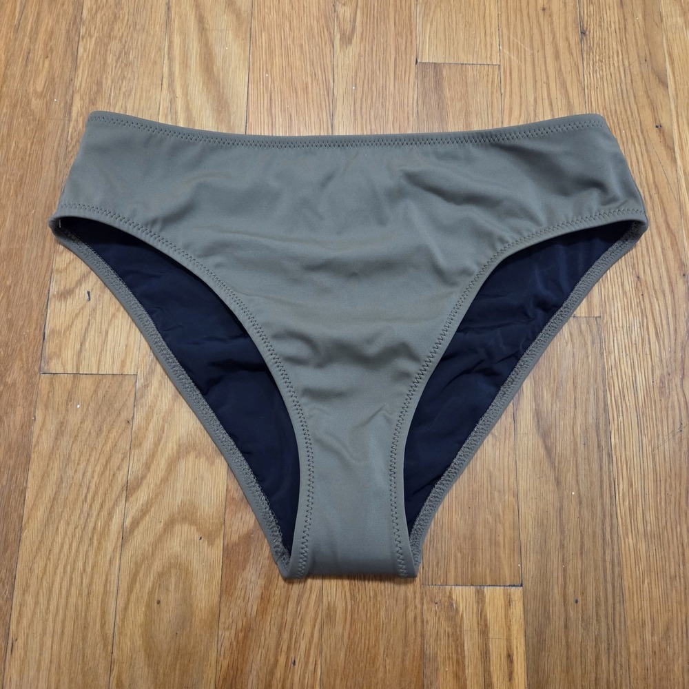 Solid And Striped Olive Green Bikini Bottom Size‎ Medium